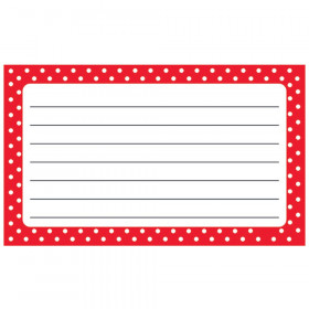 Polka Dots Red Lined Terrific Index Cards™