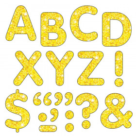 Yellow Sparkle 2" STICK-EZE Sparkle Letters