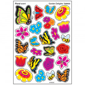 Garden Delights Stinky Stickers, Mixed Shapes, 96 ct