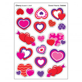 Sweet Hearts/Cherry Mixed Shapes Stinky Stickers, 72 Count