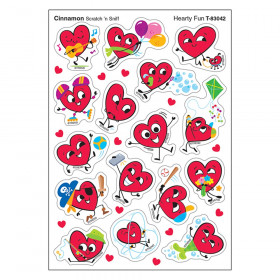 Hearty Fun/Cinnamon Mixed Shapes Stinky Stickers, 64 Count