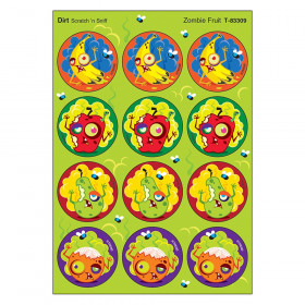 Zombie Fruit/Dirt Stinky Stickers, 48 Count