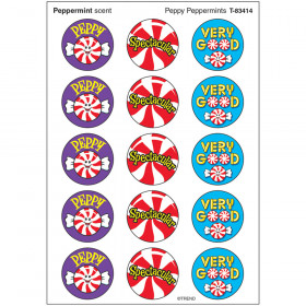 Peppy Peppermints/Peppermint Stinky Stickers® – Large Round
