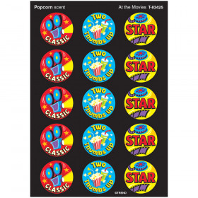 At the Movies/Popcorn Stinky Stickers® – Large Round
