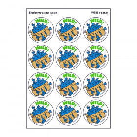 Wild!/Blueberry Scented Stickers, Pack of 24