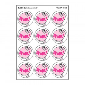Wow!/Bubble Gum Scented Stickers, Pack of 24