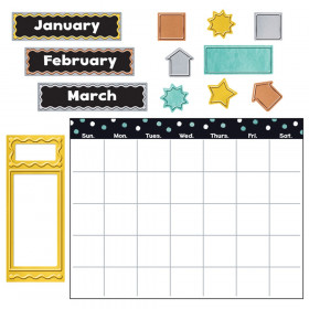 I  Metal Wipe-Off Calendar Bulletin Board Set