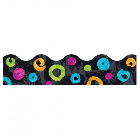 Color Harmony Swirl Dots on Black Terrific Trimmers, 39'