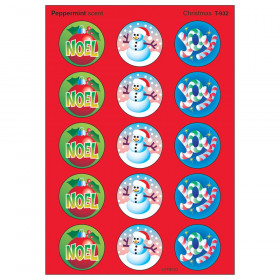Christmas/Peppermint Stinky Stickers, 60 ct.