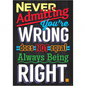 NEVER Admitting You're WRONG... ARGUS® Poster