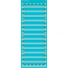 Light Blue Marquee 14 Pocket Chart (13" x 34")