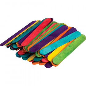 STEM Basics: Multicolor Jumbo Craft Sticks, 200 Pieces