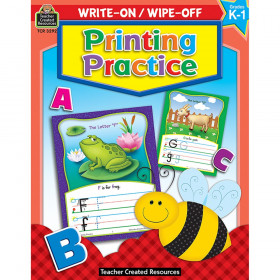 Printing Practice Write-On Wipe-Off Book, Grade K-1