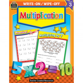 Multiplication Write-On Wipe-Off Book, Grade 3