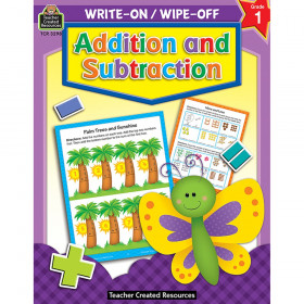Addition and Subtraction Write-On Wipe-Off Book, Grade 1