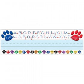 Colorful Paw Prints Left/Right Alphabet Name Plates