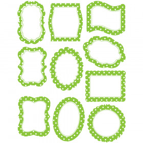 Lime Polka Dots Frames Accents