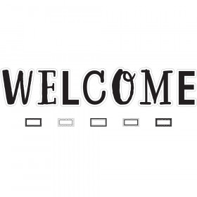 Black and White Welcome Bulletin Board