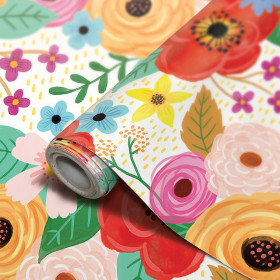 Peel and Stick Decorative Paper Roll, 17-1/2" x 10 ft, Wildflowers