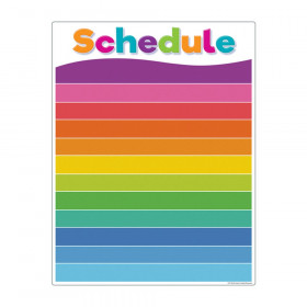 Colorful Schedule Wite-On/Wipe-Off Chart, 17" x 22"