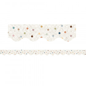 Everyone is Welcome Dots Scalloped Border Trim