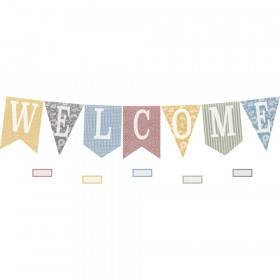 Classroom Cottage Pennants Welcome Bulletin Board Set, 53 Pieces