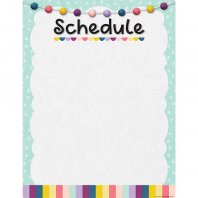 Oh Happy Day Schedule Write-on/Wipe-Off Chart, 17" x 22"