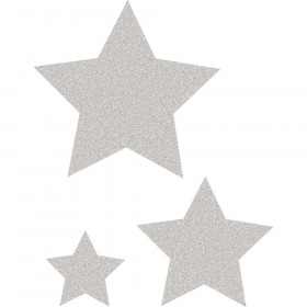 Silver Glitz Stars Accents, Assorted Sizes