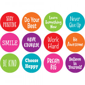 Spot On Positive Sayings Floor Markers, 4"