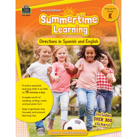 Summertime Learning: English and Spanish Directions, Grade K Second Edition (Prep)