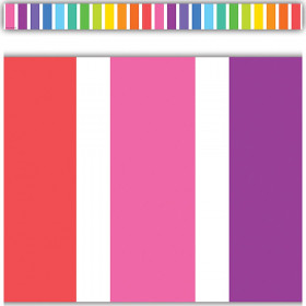 Colorful Stripes Straight Border Trim, 35 Feet