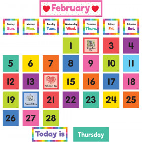 Colorful Calendar Pocket Chart Cards, Pack of 104