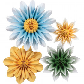 Floral Sunshine Paper Flowers, Pack of 4