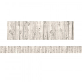 White Wood Straight Rolled Border Trim, 50'