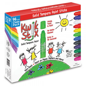 Solid Tempera Paint Stick, Classic Colors, Class Pack of 96
