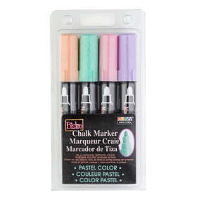 Bistro Chalk Markers, Broad Tip, 4-Color Set, Blush Pink, Peppermint, Pastel Peach, Pale Violet