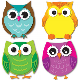 Colorful Owls Mini Cut-Outs, Pack of 36