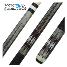 Koda KD52 Pool Cue, Smoke w/ Palm Wood and Recon Overlay Maple Pool Cue