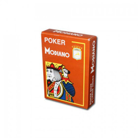 Modiano Cristallo Plastic Playing Cards, Brown, Poker Size 4PIP Jumbo Index
