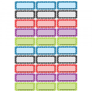 ASH10079 - Die Cut Magnets Assorted Color Dots Nameplates in Name Plates