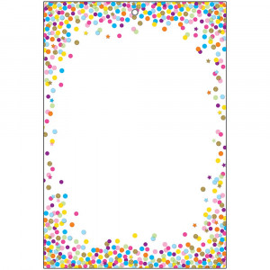 ASH91046 - Smart Confetti Blank Chart Dry-Erase Surface in Classroom Theme
