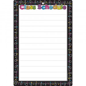 ASH91050 - Chalk Dots W/ Loops Class Schedule Chart Dry-Erase Surface in Classroom Theme