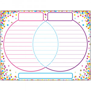 ASH92019 - Chart Venn Diagram Confetti Dry-Erase Surface in Classroom Theme