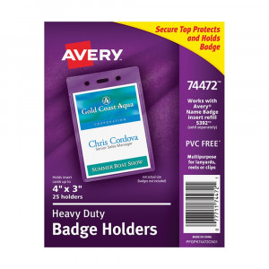 AVE74472 - Secure Top Badge Holders Portrait in Accessories