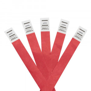 Tyvek Wristbands, Red, Pack of 500 - AVT75510 | Advantus | Accessories