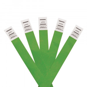 Tyvek Wristbands Green, Pack of 500 - AVT75511 | Advantus | Accessories