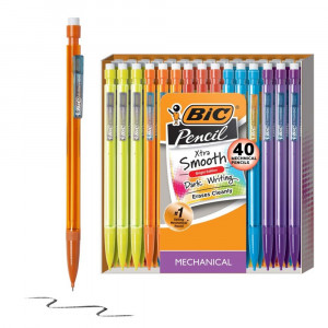 Mechanical Pencil Xtra Life, Assorted Colors, 40 Count - BICMPCE40BLK | Bic Usa Inc | Pencils & Accessories