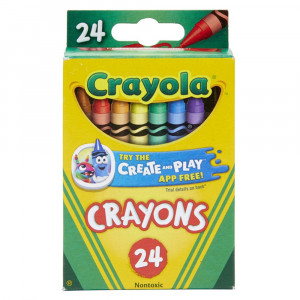 BIN3024 - Crayola Crayons 24 Color Peggable in Crayons