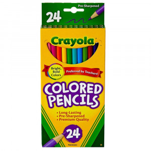 BIN4024 - Crayola Colored Pencils 24Pk Asst in Colored Pencils