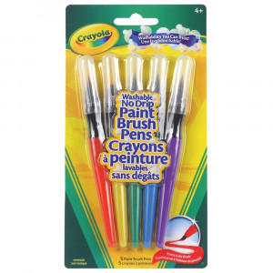 Washable No Drip Paint Brush Pens, 5 Count - BIN546201 | Crayola Llc | Paint Brushes